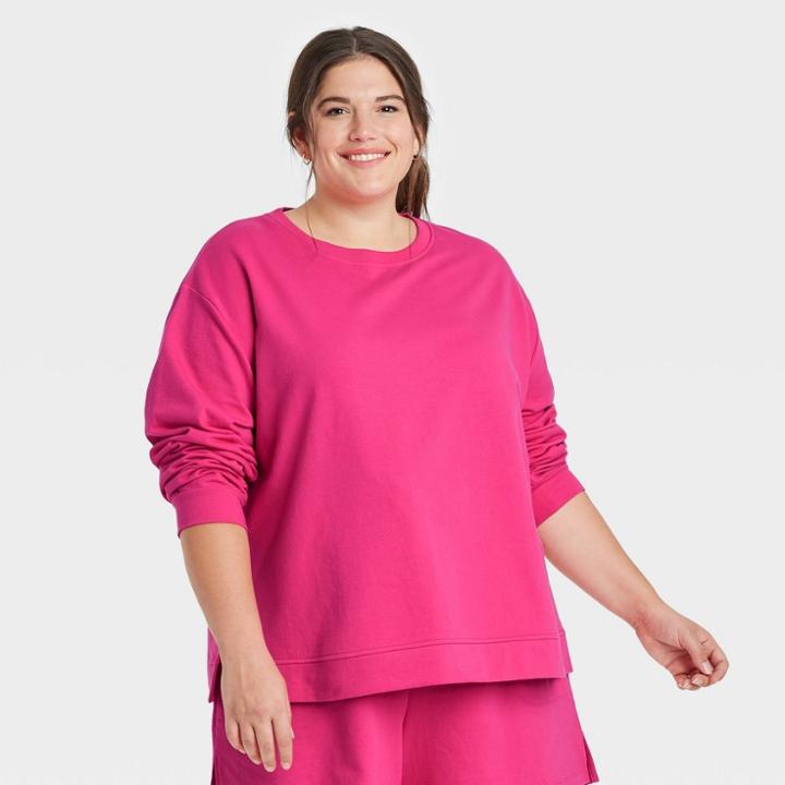 Women's Plus Size Sweatshirt - Ava & Viv Pink X
