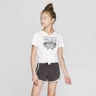 Girls' Short Sleeve Uv Graphic T-shirt - Art Class White