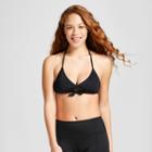 Mossimo Women's Tie Front Bralette Bikini Top - Black -