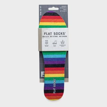 Flat Socks Terry No Show Cushioned Socks - Rainbow
