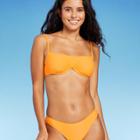 Women's Underwire Bralette Bikini Top - Wild Fable Orange Xxs