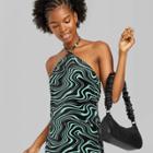 Women's Sleeveless Velvet Bodycon Dress - Wild Fable Turquoise Zebra