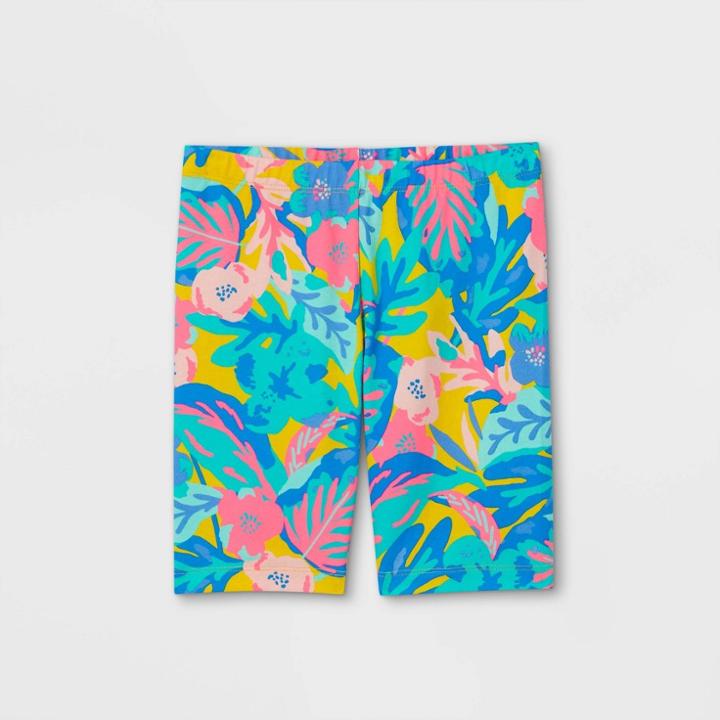 Girls' Mid-length Bike Shorts - Cat & Jack Light Mustard Xs,