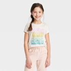 Girls' Short Sleeve 'bonjour' Graphic T-shirt - Cat & Jack Cream