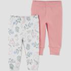 Carter's Just One You Baby Girls' 2pk Safari Pants - Pink