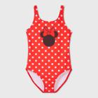 Girls' Minnie Mouse One Piece Swimsuit - Red