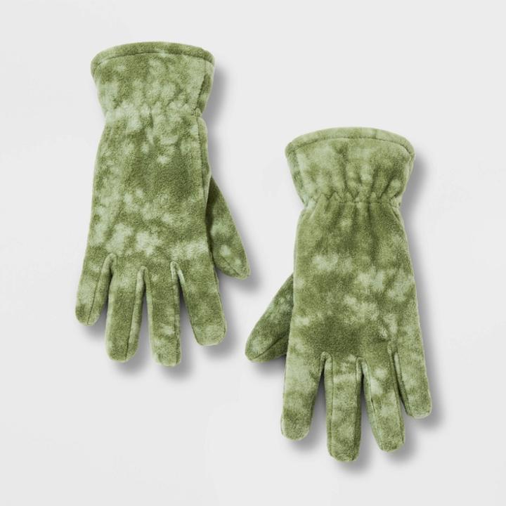 Boys' Tie-dye Fleece Gloves - Cat & Jack Green