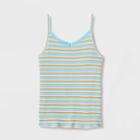 Girls' Lace Trim V-neck Cami - Art Class Blue