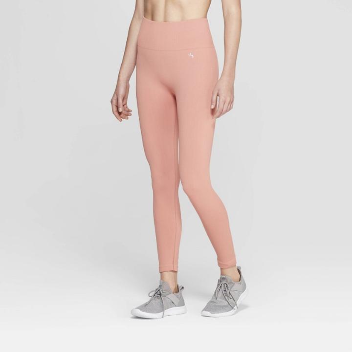 Target Women's High-waisted 3/4 Length Seamless Leggings - Joylab Dark Peach