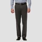 Haggar Men's Premium No Iron Straight Fit Flat Front Casual Pants - Dark Gray