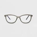 Women's Butterfly Blue Light Filtering Glasses - A New Day Gray