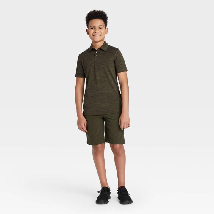 Boys' Golf Polo Shirt - All In Motion Olive Green Xs, Boy's, Green Green