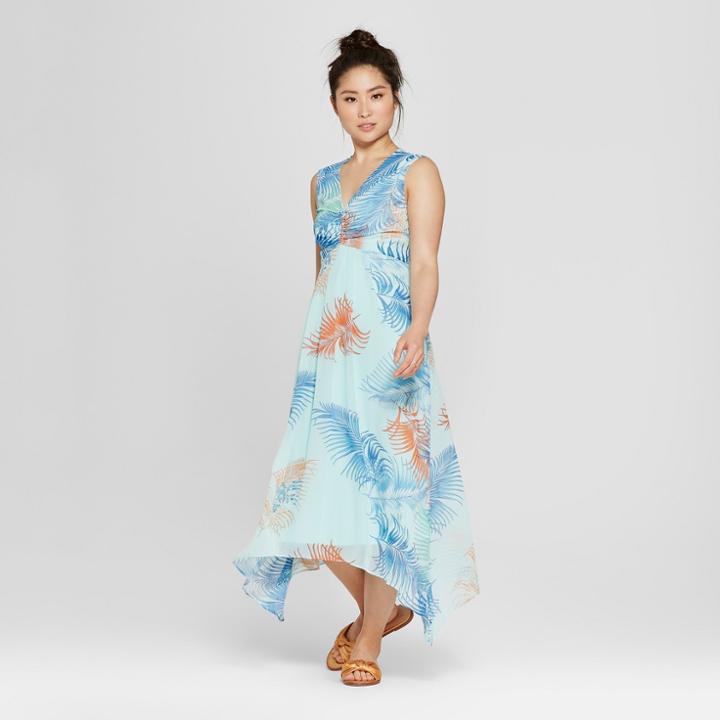 Women's Floral Print Midi Dress - Melonie T - Green