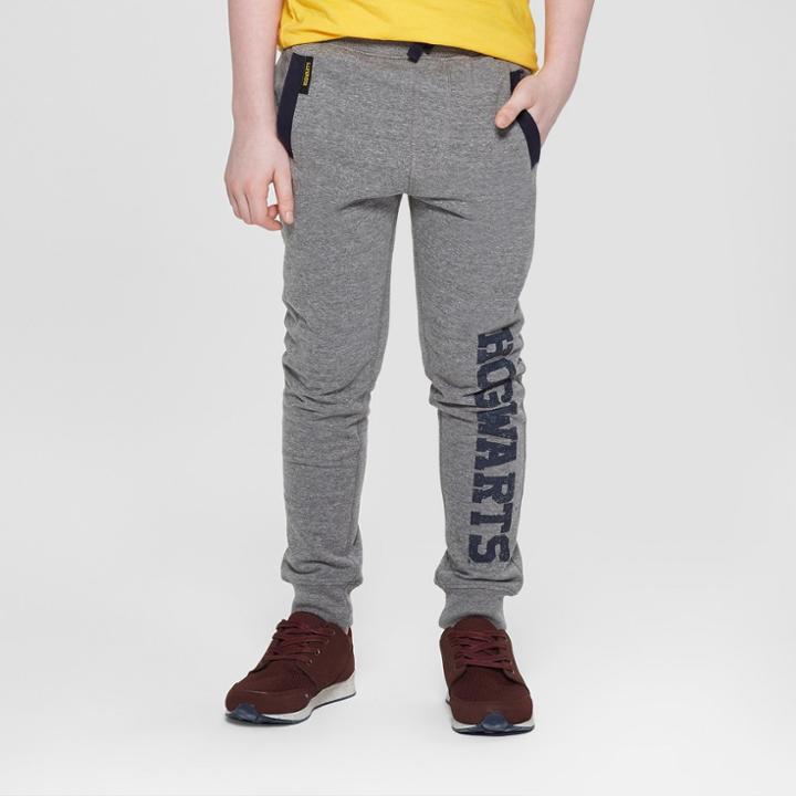 Boys' Harry Potter Hogwarts Knit Jogger Pants - Charcoal Heather