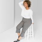 Women's Plus Size Long Sleeve Crew Neck Fitted T-shirt - Wild Fable Fresh White