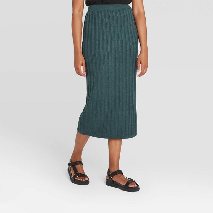 Women's A-line Sweater Skirt - Prologue Blue