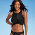 Women's Longline Twist Bikini Top - Kona Sol Black D/dd Cup