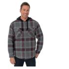 Dickies Men's Flannel Hooded Shirt Jackets - Xxl Charcoal Red