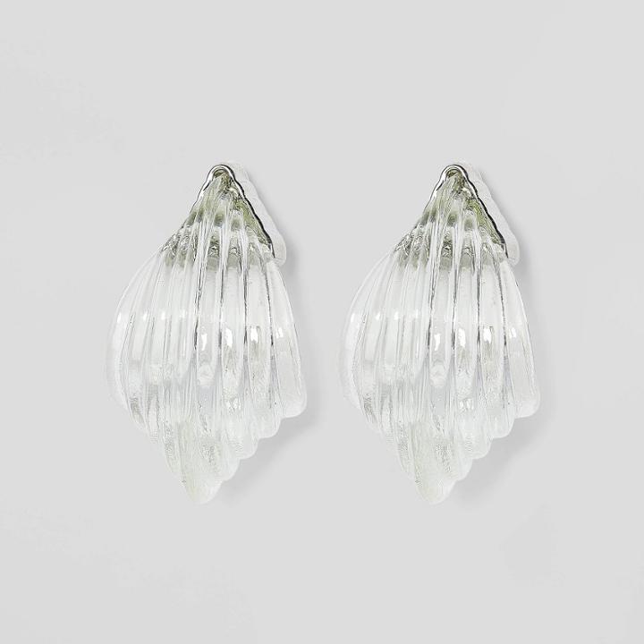 Ridged Hoop Earrings - A New Day Clear