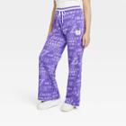 Women's Nba Lakers Wide Leg Graphic Pants - Purple
