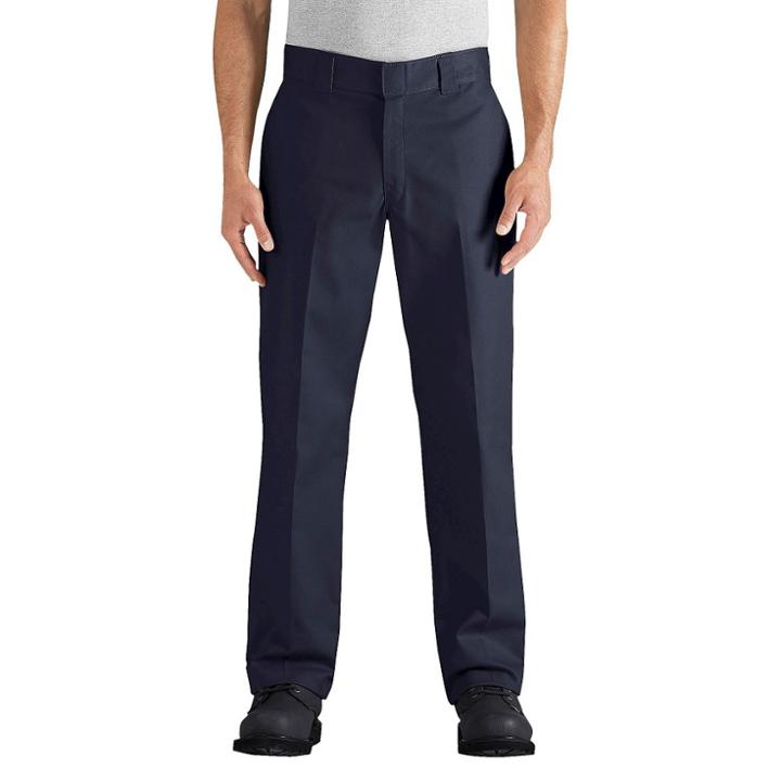 Dickies Men's Regular Straight Fit Flex Twill Pants- Dark Navy