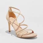 Women's Gal Strappy Stiletto Heeled Pumps - A New Day Taupe (brown)