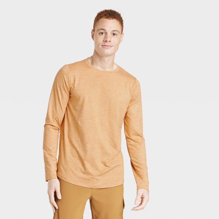All In Motion Men's Soft Stretch Long Sleeve Athletic Top- All In