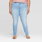 Target Women's Plus Size Mid-rise Distressed Jeggings - Universal Thread Blue
