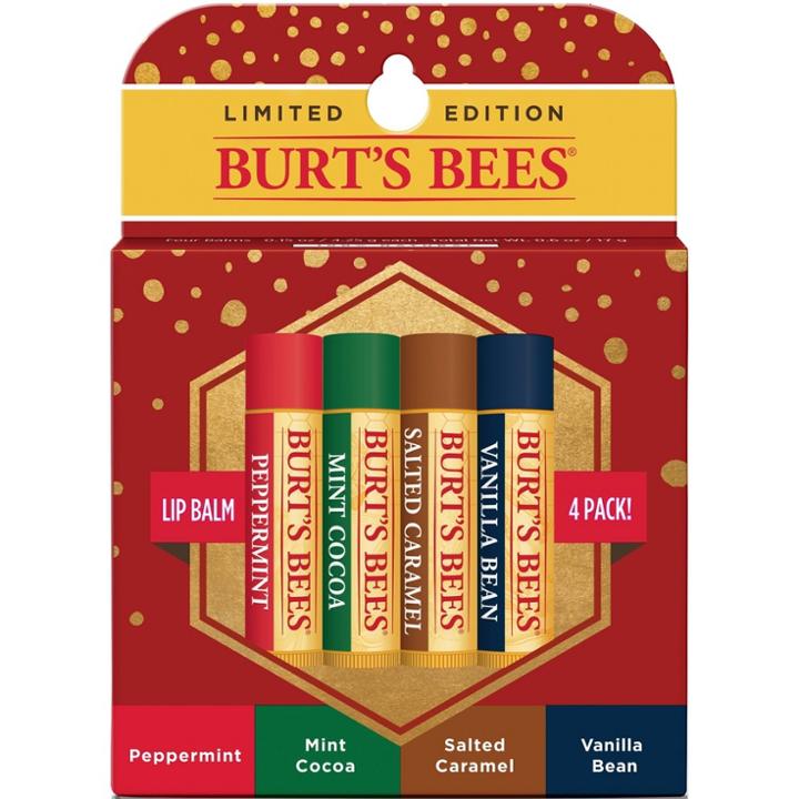 Burt's Bees Lip Balms And Treatment Holiday Set - 4ct/0.15oz Each