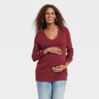 Lightweight Maternity Sweater - Isabel Maternity By Ingrid & Isabel Burgundy