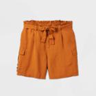 Women's Plus Size High-rise Utility Bermuda Cargo Shorts - A New Day Orange 1x, Women's,
