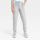 Girls' Fleece Joggers - All In Motion Heathered Gray