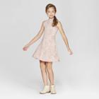 Girls' High Neck Leopard Print Dress - Art Class