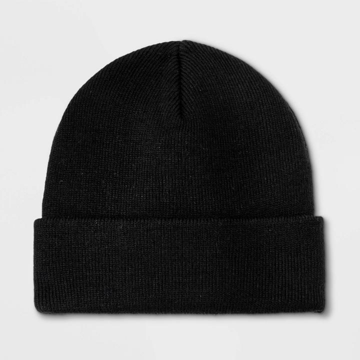 Girls' Cuffed Beanie - Cat & Jack Black