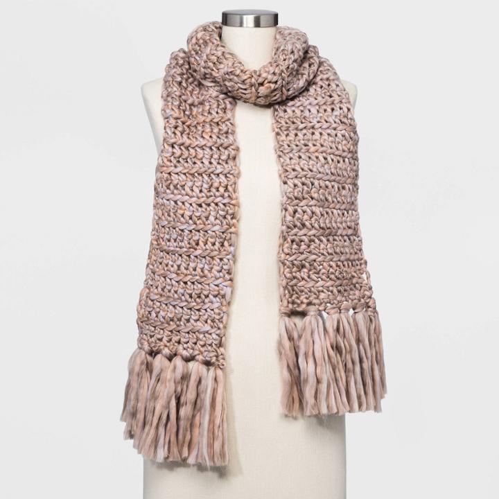 Women's Hand Knit Scarf - Universal Thread Blush