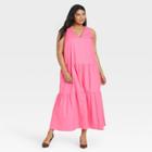 Women's Plus Size Sleeveless Dress - Who What Wear Pink