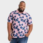 Men's Big & Tall Short Sleeve Performance Polo Shirt - Goodfellow & Co Pink Floral Print