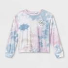 Girls' Star Wars Grogu Precious Graphic Long Sleeve Boxy T-shirt - Art Class Blue/purple