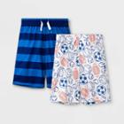 Boys' 2pk Sports Ball & Rugby Striped Pajama Set - Cat & Jack White