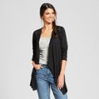 Women's Lattice Shoulder Drapey Cardigan - Soul Cake (juniors') Black