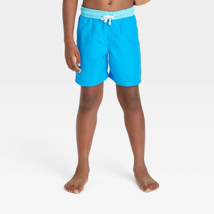 Boys' Solid Swim Shorts - Cat & Jack Blue