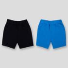 Lamaze Baby 2pk Organic Cotton Pull On Terry Shorts - Blue/black 9m, Kids Unisex