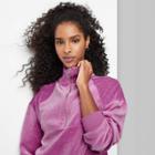 Women's Quarter Zip Velour Tunic Sweatshirt - Wild Fable Purple