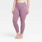Women's Contour High-rise 7/8 Leggings With Ribbed Power Waist 25 - All In Motion Purple