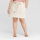 Target Women's Plus Size Belted Skirt - Universal Thread Cream