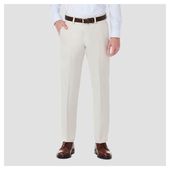 Haggar H26 Men's Performance 4 Way Stretch Straight Fit Trouser Pants -