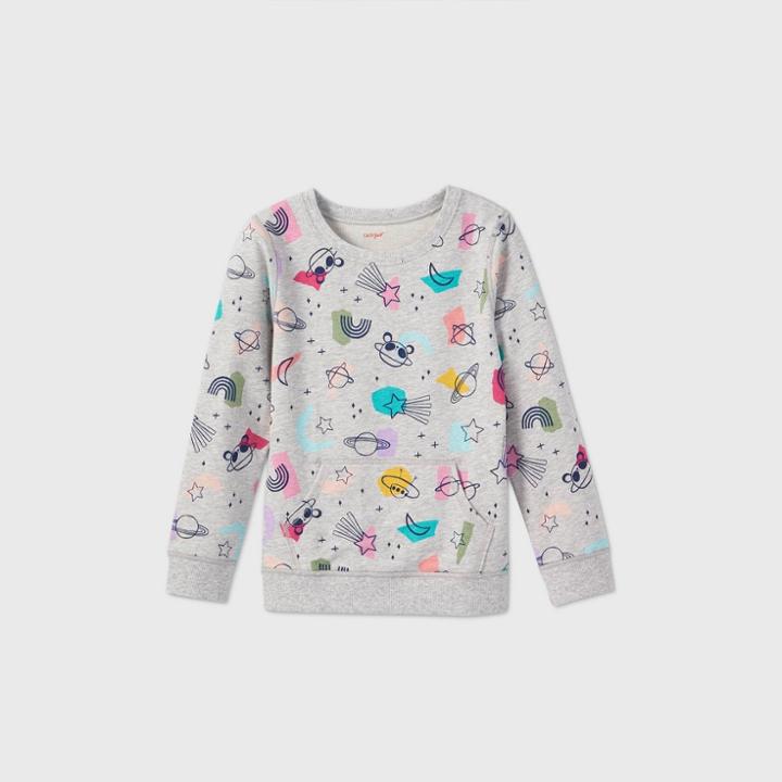 Girls' Adaptive Pullover Sweatshirt - Cat & Jack Gray