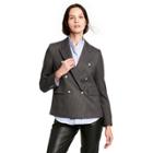 Women's Cropped Double Breasted Blazer - Nili Lotan X Target Charcoal Gray Xxs