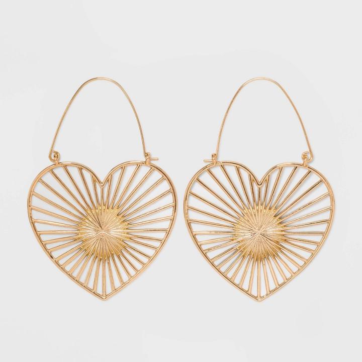 Sugarfix By Baublebar Heart Statement Earrings - Gold
