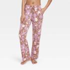 Women's Floral Print Beautifully Soft Pajama Pants - Stars Above Purple
